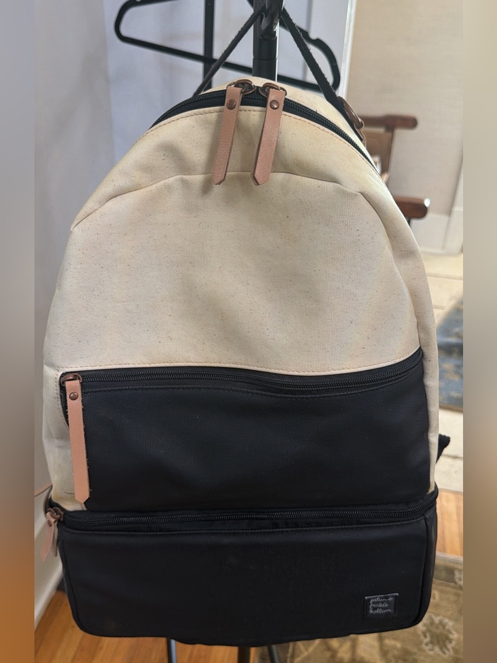 Petunia Pickle Bottom Axis Diaper Bag Backpack Black & Cream
